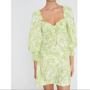 NWT Faithfull the Brand Arianne Roos Lime Green Mini Dress